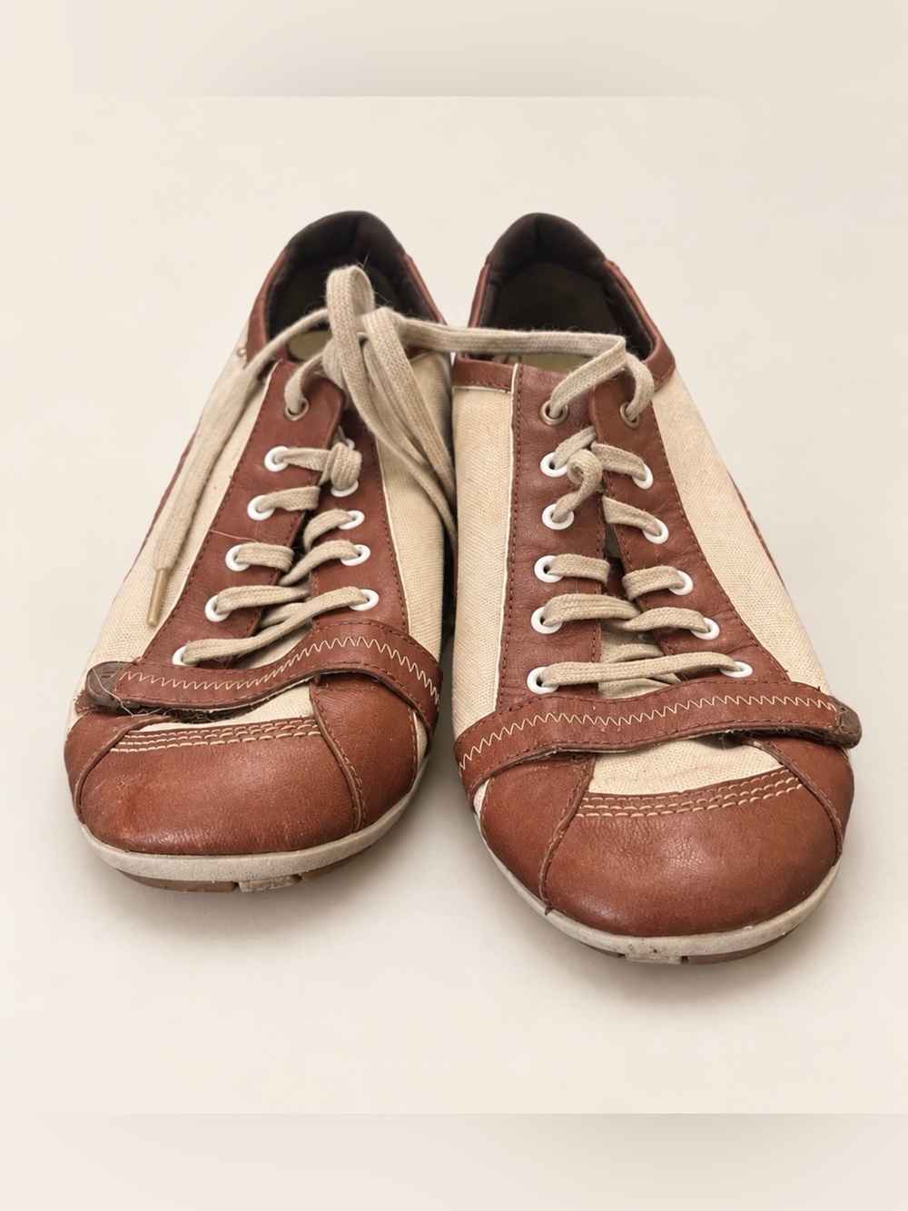 Merrell Piroutte brown leather canvas sneakers size 8.5